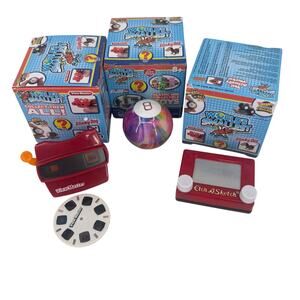 Worlds Smallest Toy Mini Lot of 3 Etch A Sketch Magic 8 Ball View Master 2 Inch